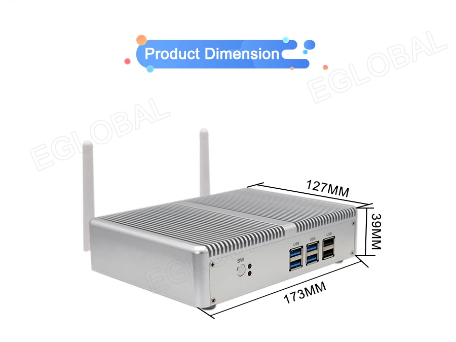 Процессор EGlobal fanless Мини ПК I3 I5 I7 linux intel Celeron N3050 2 Гб Оперативная память 16 Гб SSD 4* USB 3,0 300 м WI-FI VGA+ HDMI ПК Портативный мини-ПК