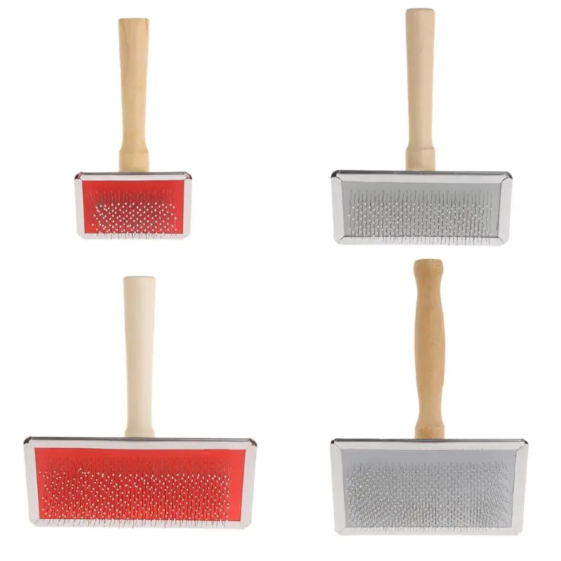 Mejor Compra Peine de aseo para mascotas, cepillo para quitar el pelo caído, mango de madera, rebanador, suministro para gato L4MB zWzKENZnNpV