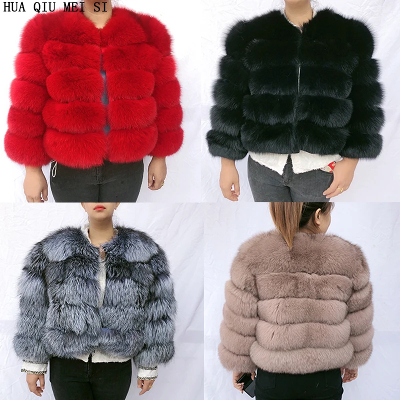 Natural fur fox fur coat women's winter jacket fur coat fur natural jacket high quality natural fox fur jacket real fox fur coat