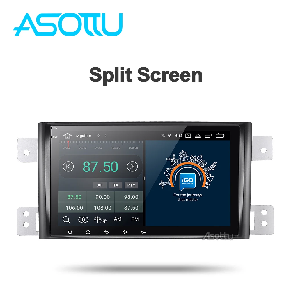 Asottu SU601 Android 9.0 PX6 car dvd for Suzuki Grand Vitara 2005-2012 multimedia headunit GPS Radio gps player stereo