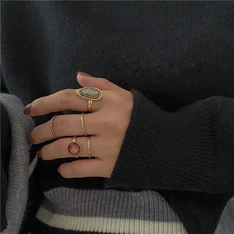 Bague pierre colorée clearance