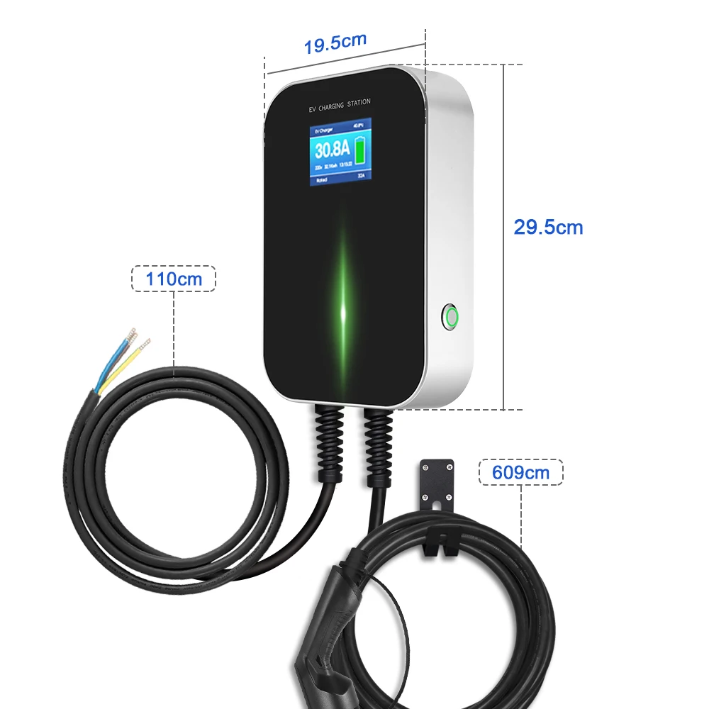 32A 1 фазное приложение Wifi EVSE Wallbox EV зарядное устройство для электромобиля зарядная