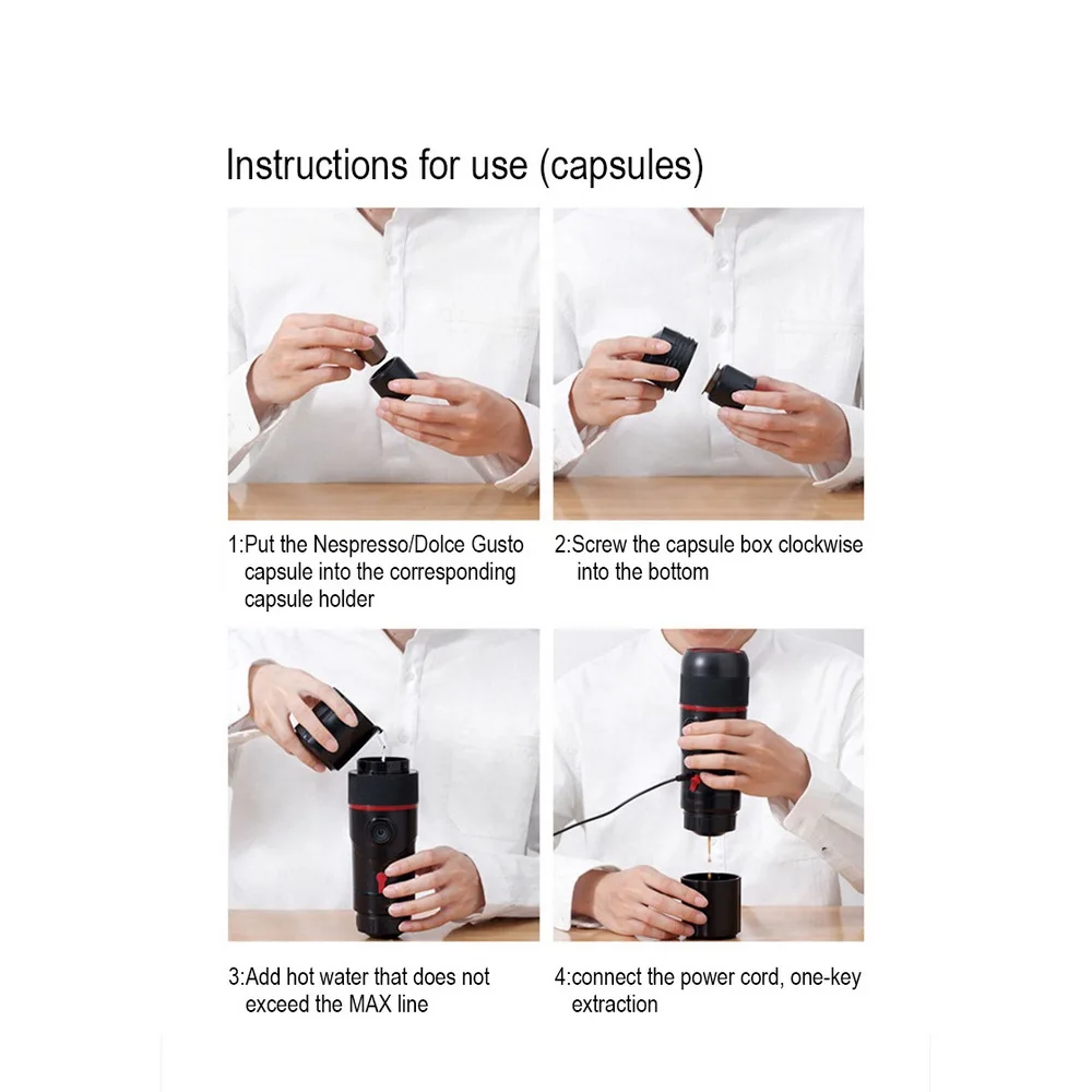 Portable Car Coffee Machine USB Pod 