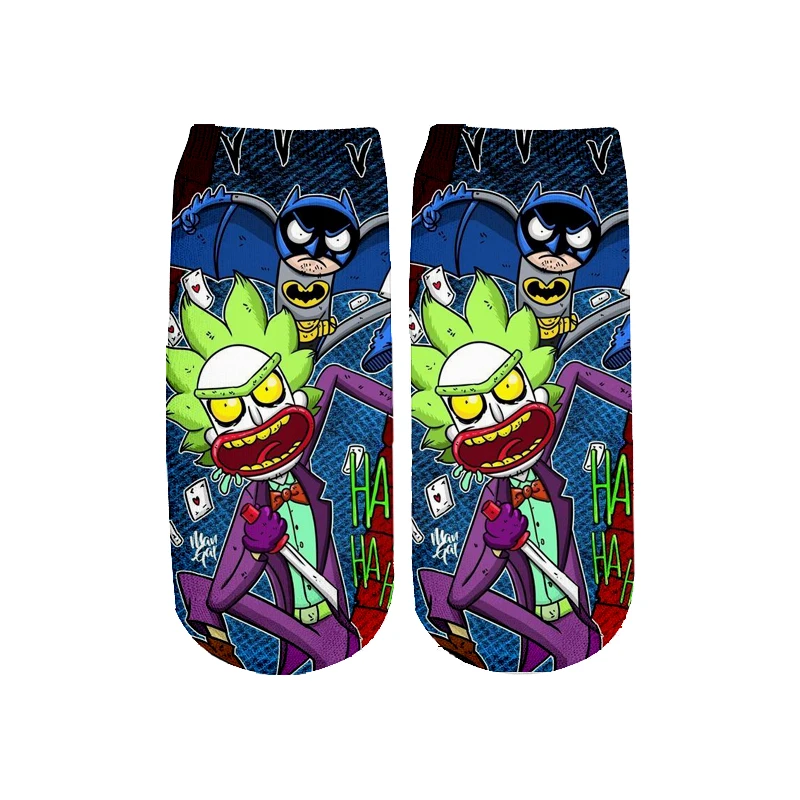 Новейшие Rick and Morty 3D печатных мультфильм милые короткие носки для мужчин женщин harajuku корейские носки RS-005 - Цвет: 15