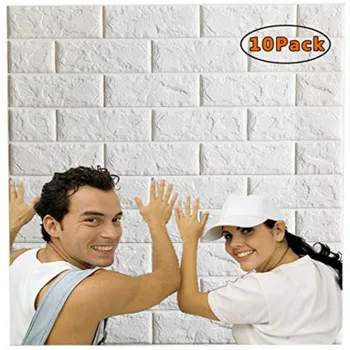 

3D Stereoscopic Wall Stickers TV Background Self-adhesive Panel Decal PE Wallpaper Anti Foam Panels Peel and Stick Wallpaper