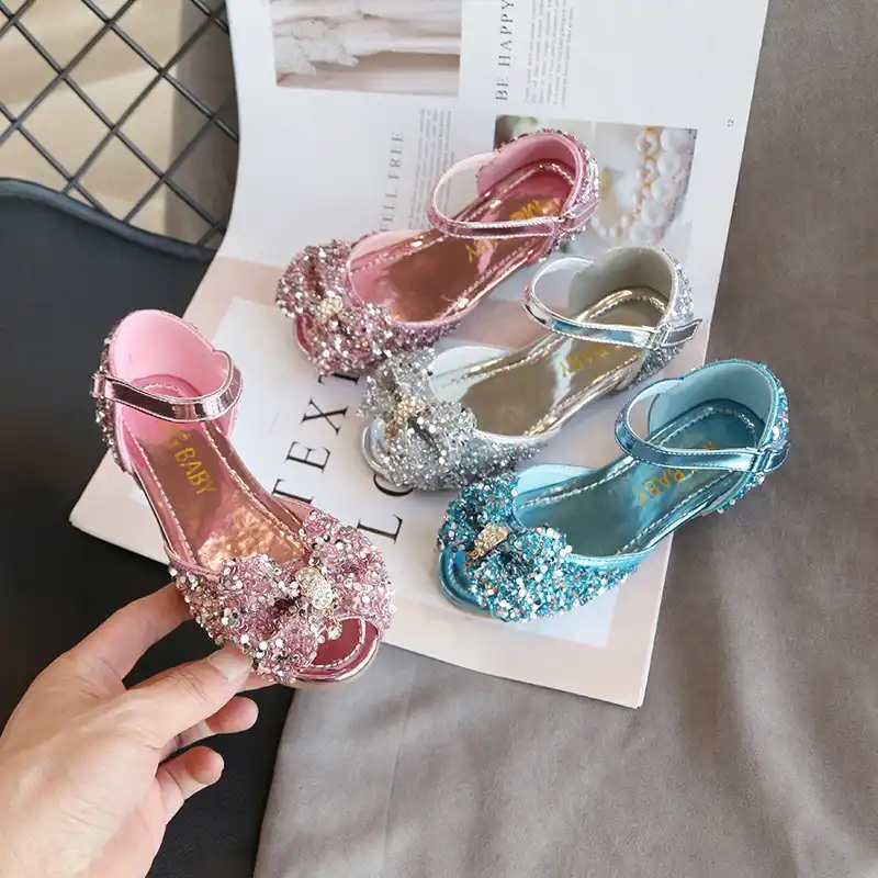 childrens silver sandals