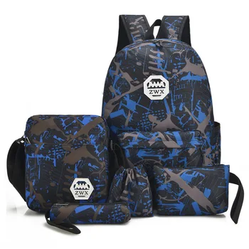 

Male and female students satchel waterproof large backpack for teenagers backpack for boys high school backpack set of five