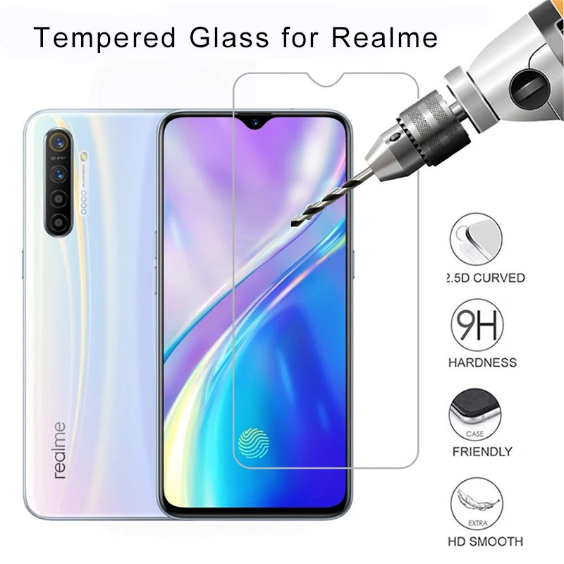 

Protective Glass Tempered Glass for Realme 5 3i 3 2 Pro 1 9H HD Screen Protector for Realme C2 C1