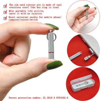 v4sim Cases Portable stainless Sim Card Tray Pin Eject Removal Tool Needle Opener Ejector silver 1