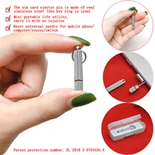 

v4sim Cases Portable stainless Sim Card Tray Pin Eject Removal Tool Needle Opener Ejector silver
