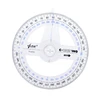 Plastic 360 Degree Protractor Ruler Angle Finder Swing Arm School Office 5