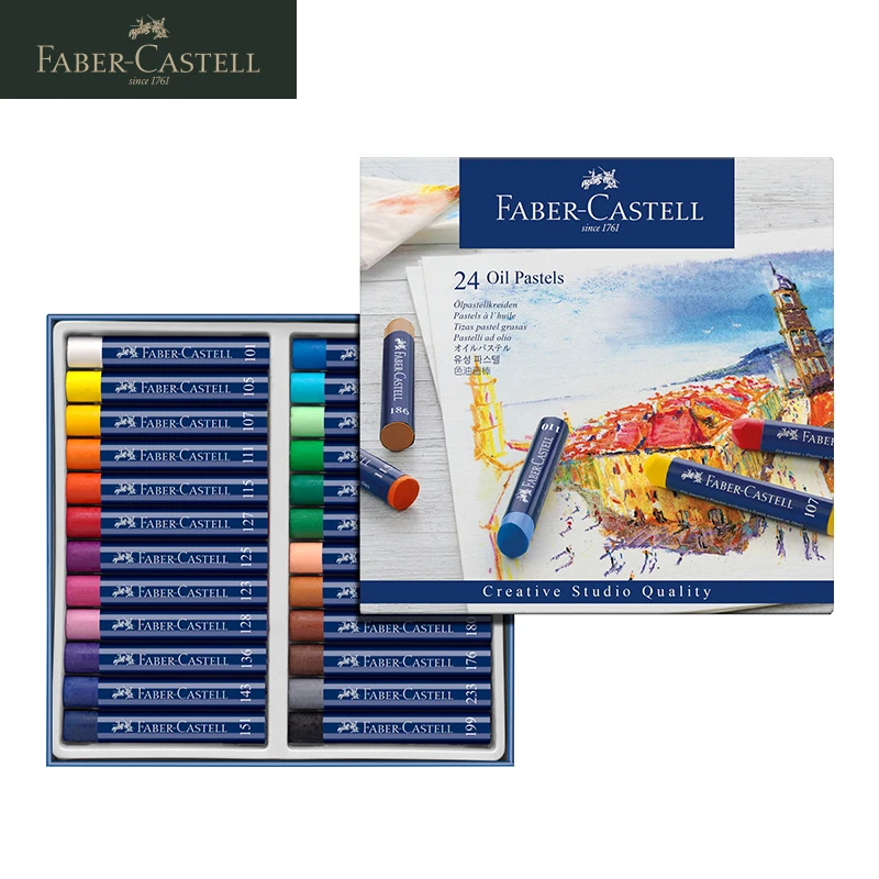 Faber Castell Master Pastels Soft Oil Pastel/Crayon/Stick/Wax Blue Box 12/24/36 colors Art Painting Hand-painted Graffiti 1270