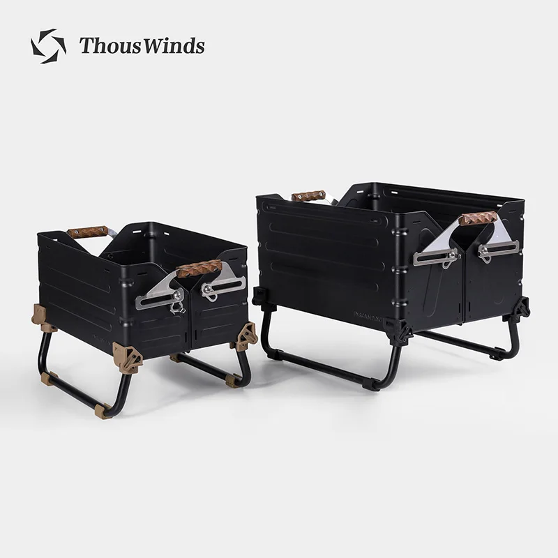 Thous Winds 쌓기 선반 컨테이너 알루미늄 마그네슘 케이스 보관함, 야외 글램핑 캠핑용 스노우 피크 쉘콘 다리