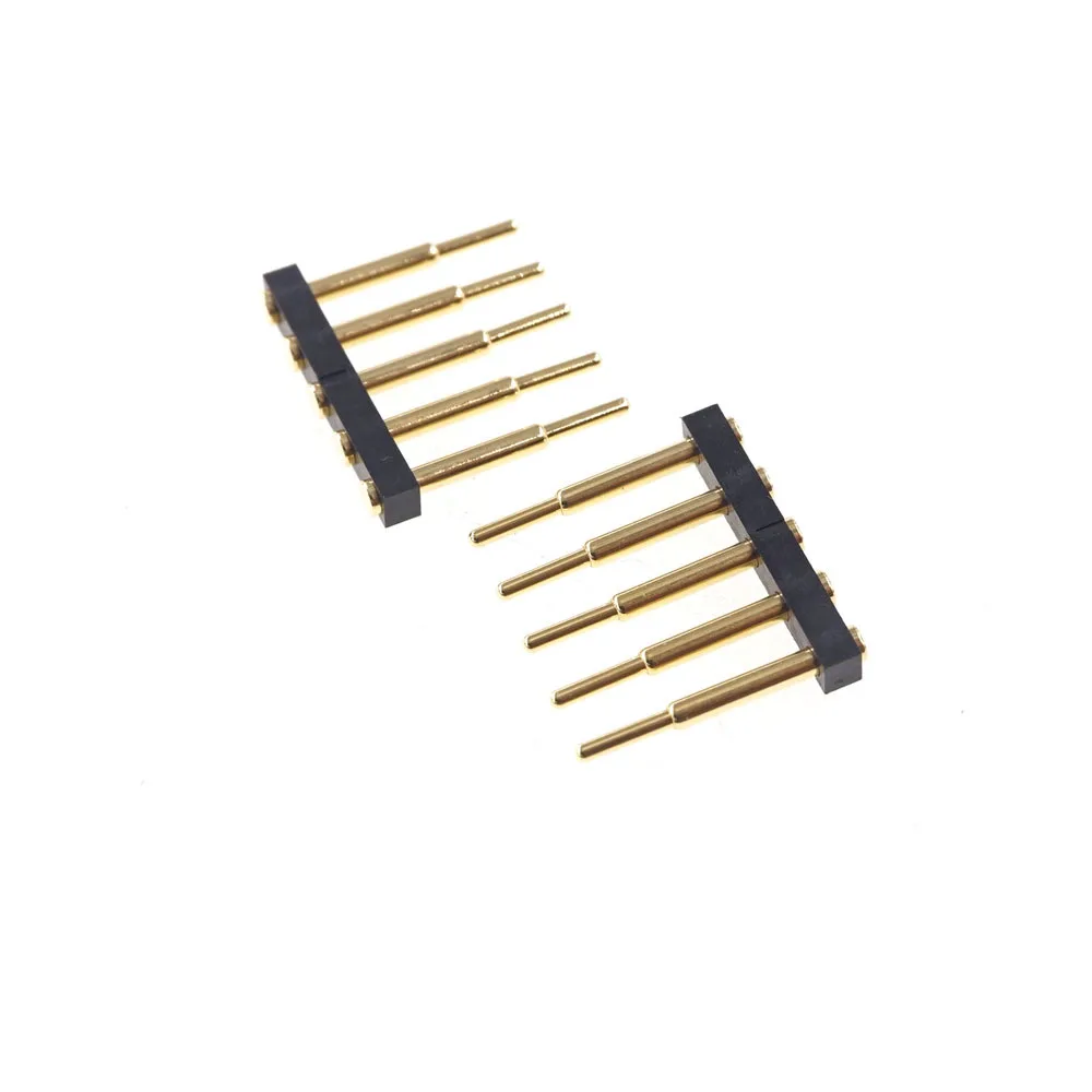 10 Pcs Pin Pogo Caricato A Molla Passo 3.5 Mm Smd Pcb Dritto Maschio Contatto Piastra D'Oro