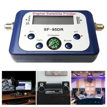 

Digital Displaying Satellite Finder Meter Satfinder TV Signal Receiver Decoder Satlink Receptor Buzzer Compass LCD FTA Dish