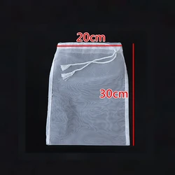 Reusable Nylon Mesh Filter Bag for Homemade Beverages and Sauce Straining (20x30cm)
