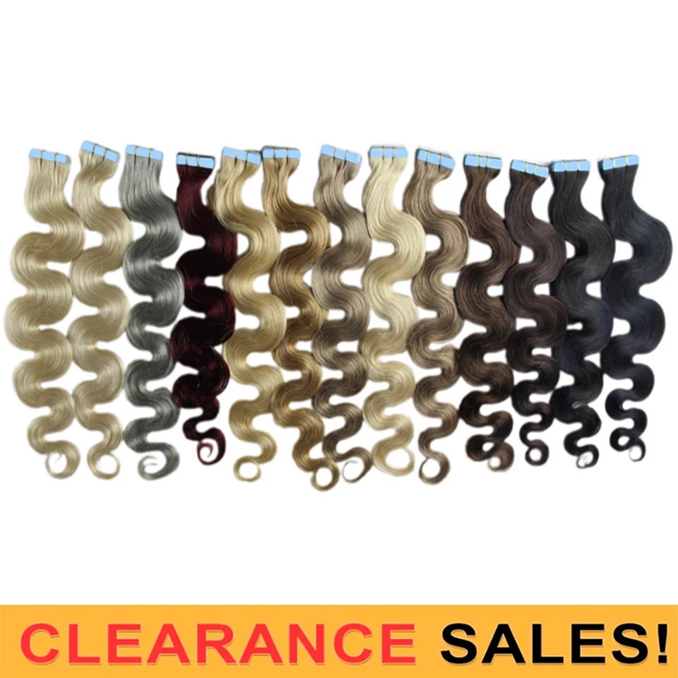 Mrshair-Cinta para extensiones de cabello humano, 100% de extensión de cabello humano ondulado, sin Remy, color plateado #2 # 1B