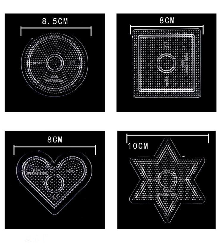 2.6mm Mini Hama Beads template Toy DIY perler tool Beads Educational Tangram Jigsaw Puzzle Iron beads tool Free shipping 3