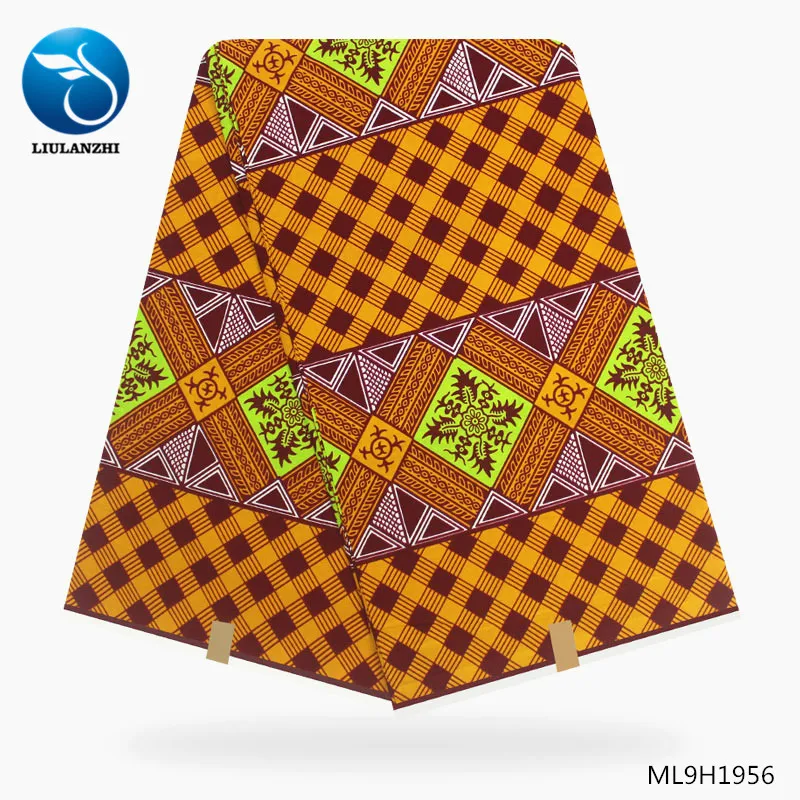 LIULANZHI Африканский воск ткани дизайн нигерийский воск принты ткань для платья 6 ярдов восковой vertiable ML9H1950-ML9H1969