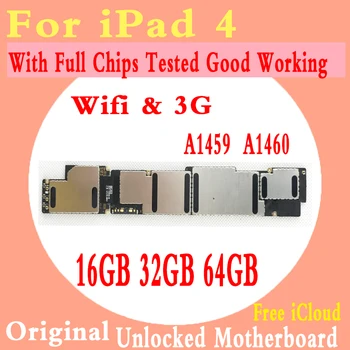 

A1458 / A1459 / A1460 Version For iPad 4 Motherboard Wifi + 3G Unlocked Logic Board Original Mainboard For iPad4 With Full Chips