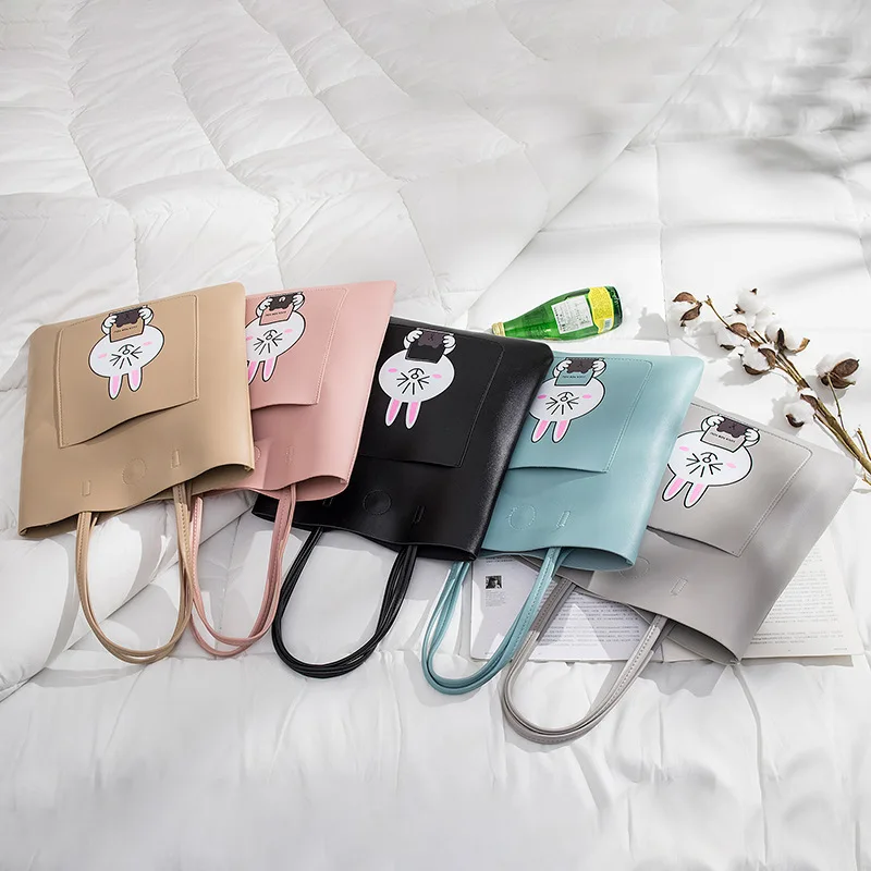 

Cartoon Animation Rabbit Bear Shopping Bag 2019 New Style Korean-style Large Capacity Carry Bag Mobile Phone Bag