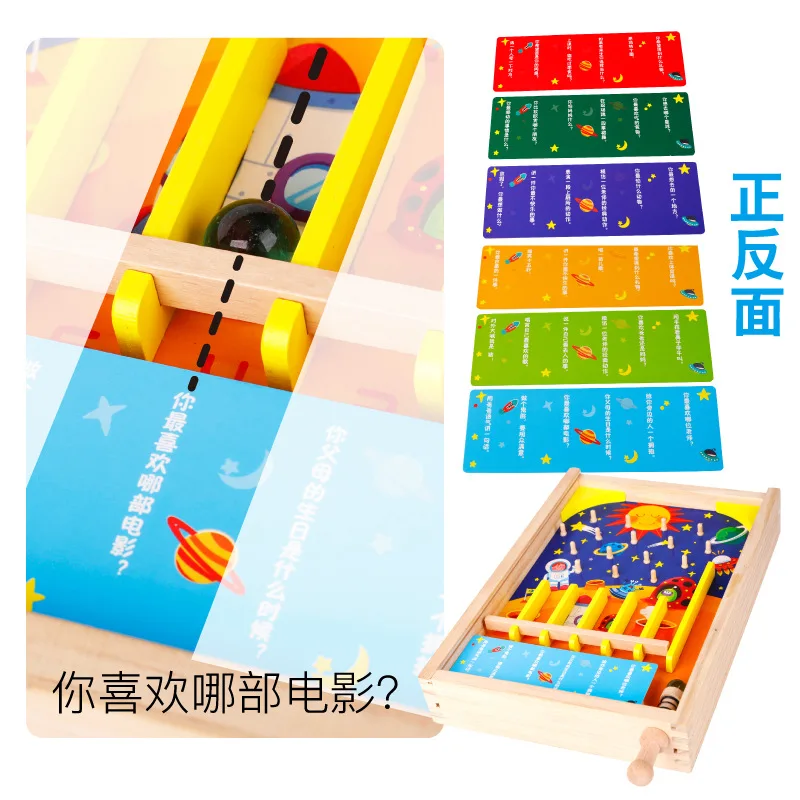 

Wooden Children Tabletop Game Space Marbles Table Marbles Multi-functional Desktop Parent And Child Interactive Toy-