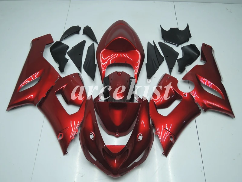 

4Gifts New ABS Fairings Kit Fit for kawasaki Ninja ZX6R 636 2005 2006 6R 05 06 ZX-6R Fairing bodywork set Red Full