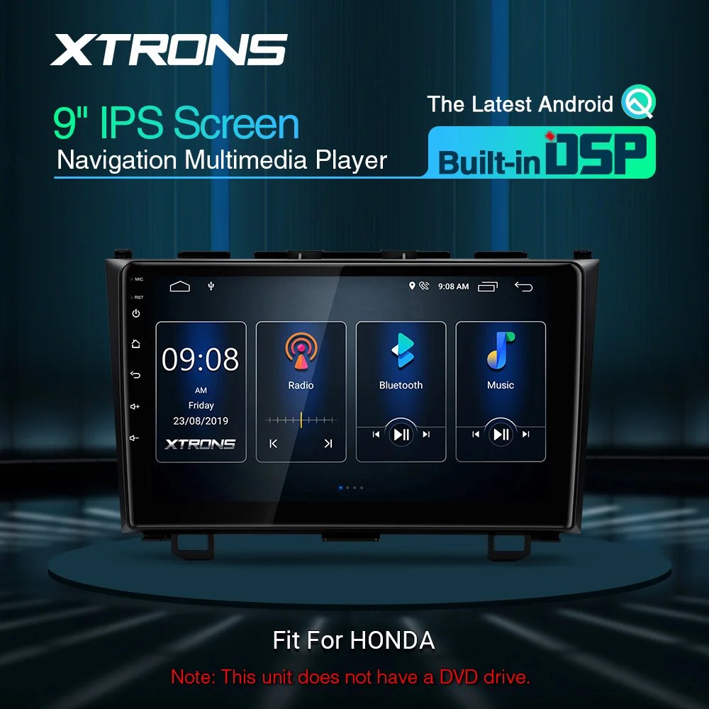 XTRONS 9" IPS Android 10 Car Radio Player for Honda CRV 2007 2008 2009