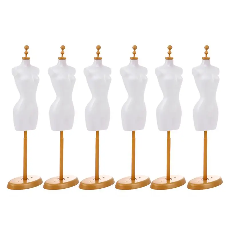 6pcs DIY Display Clothes Mannequin Stand Plastic Dress Mannequin