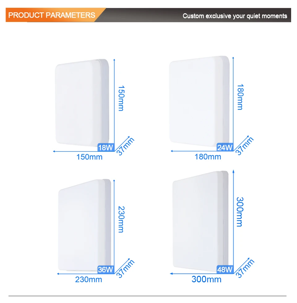 LED Ceiling Light Panel Lamp 6W 9W 13W 18W 24W 36W 48W AC85-265V Surface Mount Modern Lamp Living Room Home Lighting Panel Light