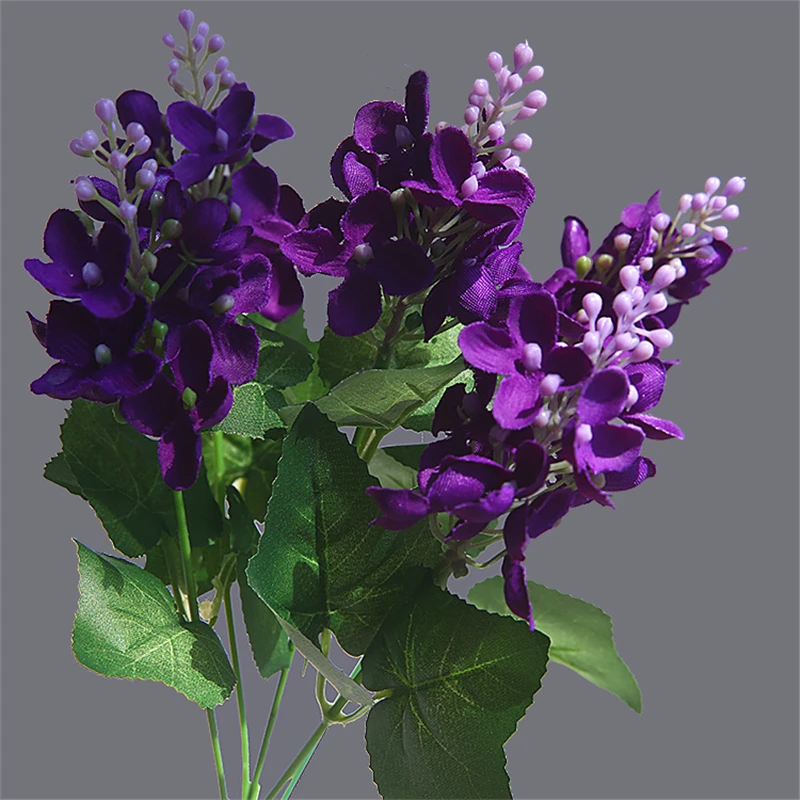 Artificial Silk Flower Violet Europe Pretty Hyacinth Flower Bouquet Garden-Decor 