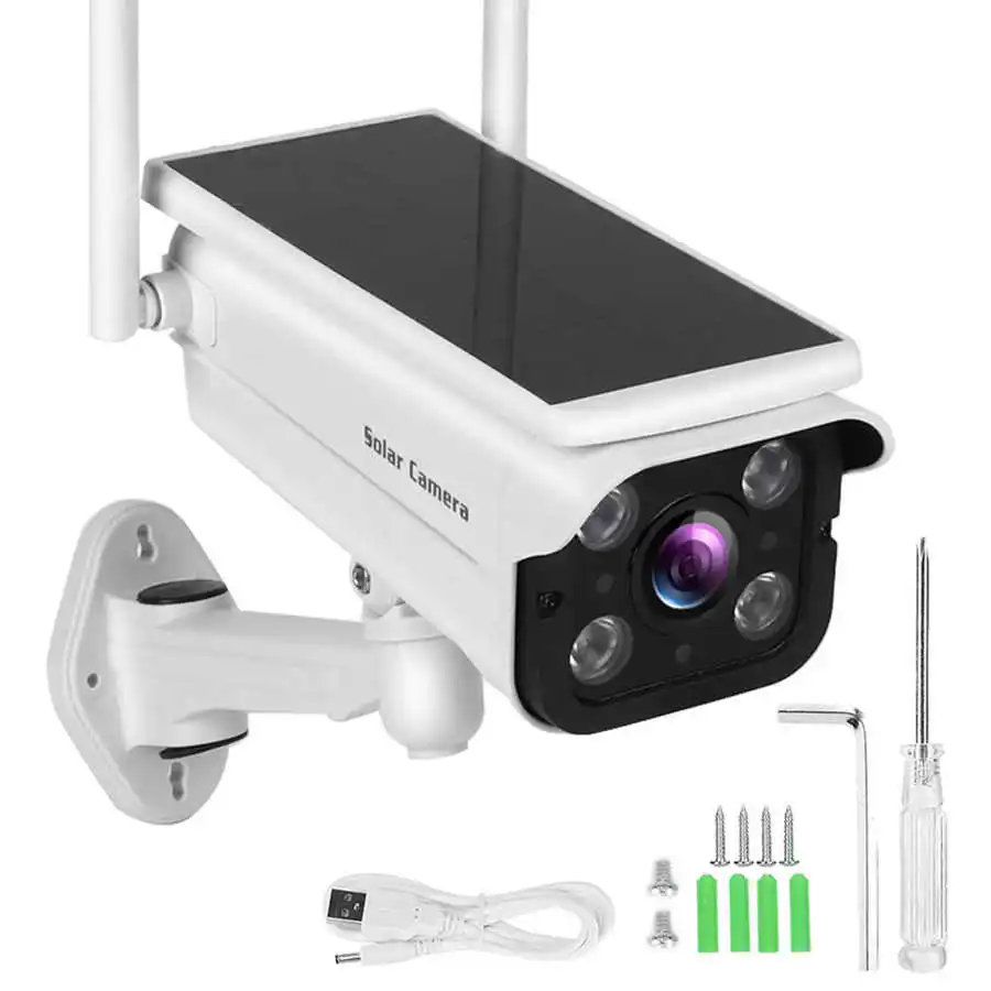 1080P HD Wi Fi камера 3 Вт солнечная панель IP66 ночного видения двухсторонний голос