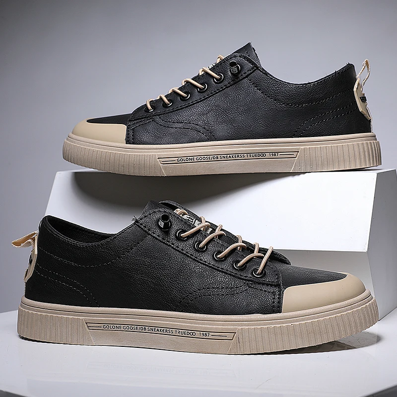 Zapatillas de deporte vulcanizadas para hombre, zapatos informales transpirables para caminar al aire libre, sin cordones, planos, Tenis masculinos
