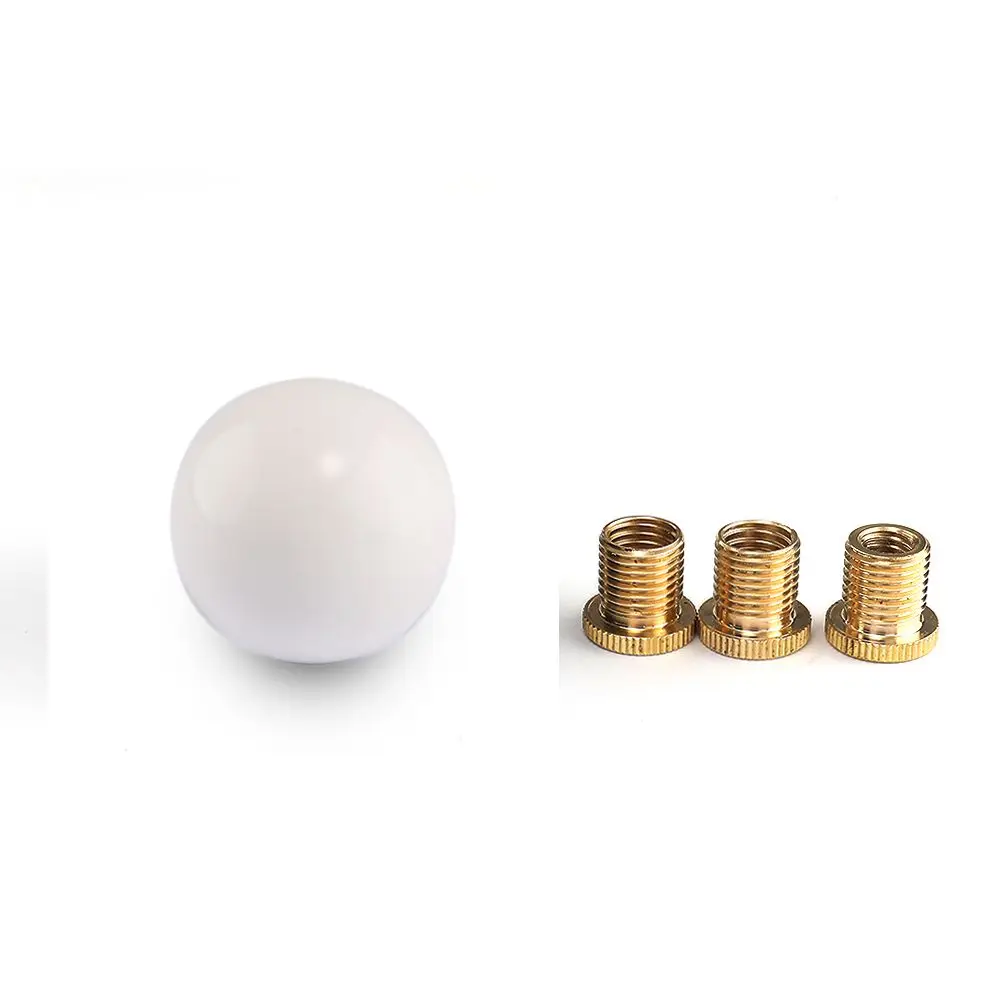 Pomello Cambio Sfera Rotonda Acrilico Nero 54 Mm – Kit Con 3 Adattatori Per Auto Con Cambio Manuale, Adatto A Maggior Parte Dei Modelli