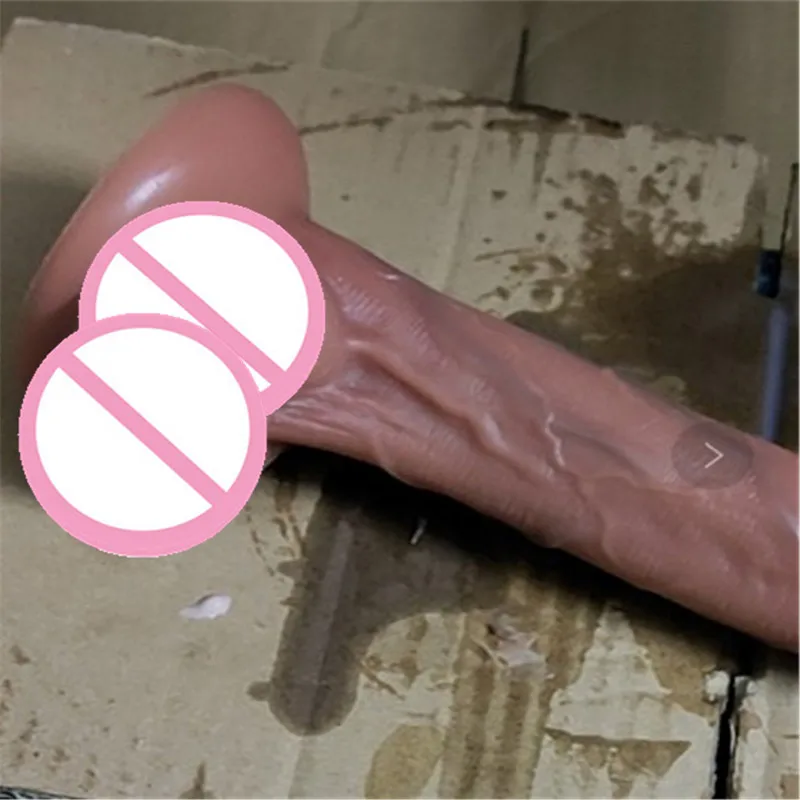 Dildo Realistic G Spot Stimulate Soft Silicone Simulation Penis Huge Big Dick Suction Cup Testicular Adult Sex Toys For Women