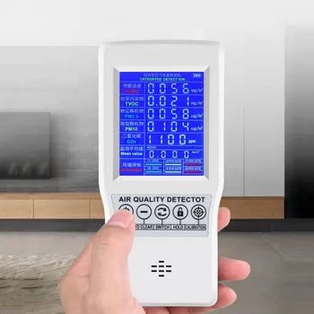 

2020 Digital LCD Formaldehyde Detector HCHO/TVOC/CO2/PM2.5/PM10 Tester AQI Air Quality Monitor Gas Analyzer In Stock