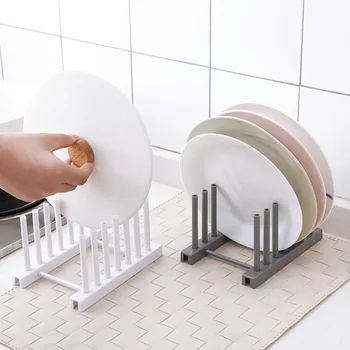

Kitchen Storage Drying Rack Organizer Pot Lid Dish Holder Shelf Cooking Dishes Rack Pan Cover Stand Kitchen Accessories