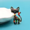 CINDY XIANG-broche pour chat à peinture unisexe, broche pour femmes et hommes, bijou Design Animal, 2 couleurs, nouveauté ► Photo 3/6