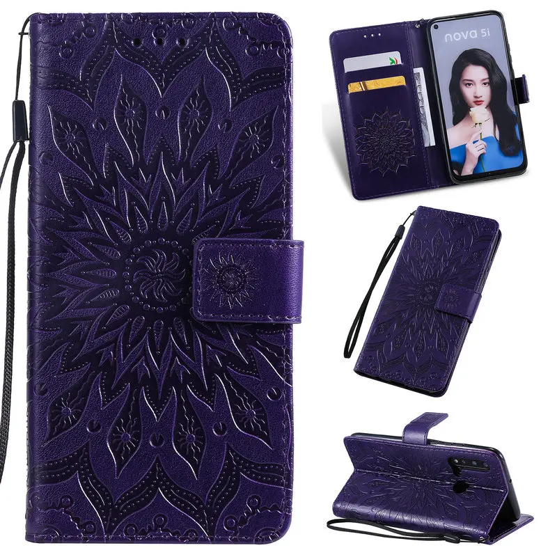

For Huawei P20 Lite 2019 Case 3D Embossing Wallet 360 Protect for Funda Huawei P20 Lite Case P 20 P20Lite Shockproof Flip Cover
