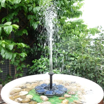

8V 1.6W Brushless Water Fountain Floating Solar Fountain Garden Water Pump Bird Bath Pond Garden Decor 4 Nozzles IP68 Waterproof