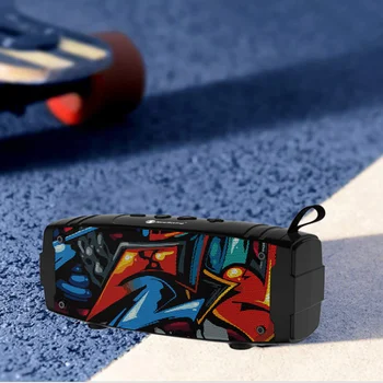 

Wireless Bluetooth Speaker Wireless Portable Card Graffiti Hip Hop Big Volume Outdoor Bass Column Wireless Bluetooth Speaker