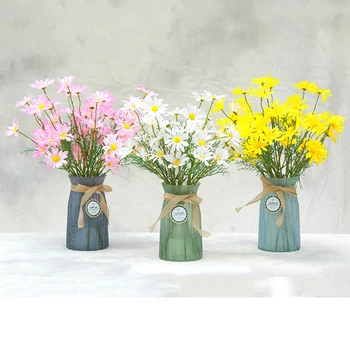 

10pcs/lot Small Daisy Silk Artificial Flowers Birthday Home Wedding Party Decorations Flores Plastic High Quality Fake Flower