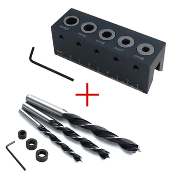 

90 Degree Straight Angle Hole Punch Locator Positioning 6/8/10mm Drill Bits Tool With High Precision And Accurate Scale