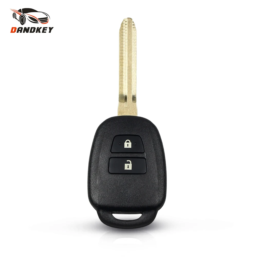Чехол для ключа Dandkey с 2 кнопками Toyota Corolla Camry Reiz New Vios RAV4 Crown 2013 2015 лезвием TOY43|Ключ от