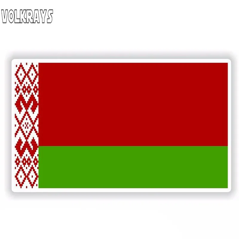 

Volkrays Fashion Car Sticker Belarus Flag Motorcycle Accessories Reflective Waterproof Cover Scratches Vinyl Decal,6cm*11cm