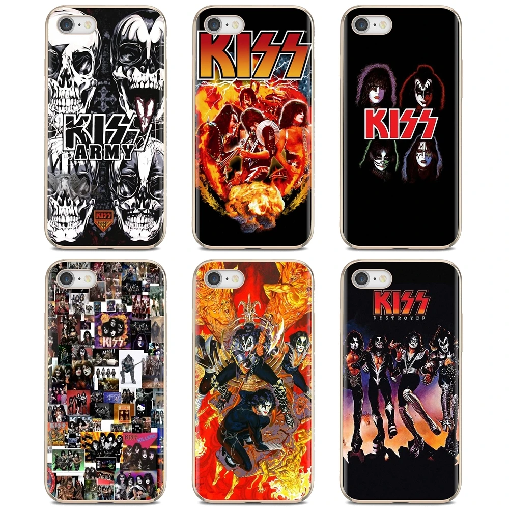 Силиконовый чехол для телефона Kiss band iPhone iPod Touch 11 12 Pro 4 4S 5 5S SE 5C 6 6S 7 8 X XR XS Plus Max 2020 |