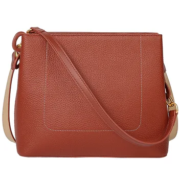 

Bags Women's Leather Bucket Bags Large Capacity Women's Bags New 2020 Shoulder Messenger Bag Head Layer Cowhide