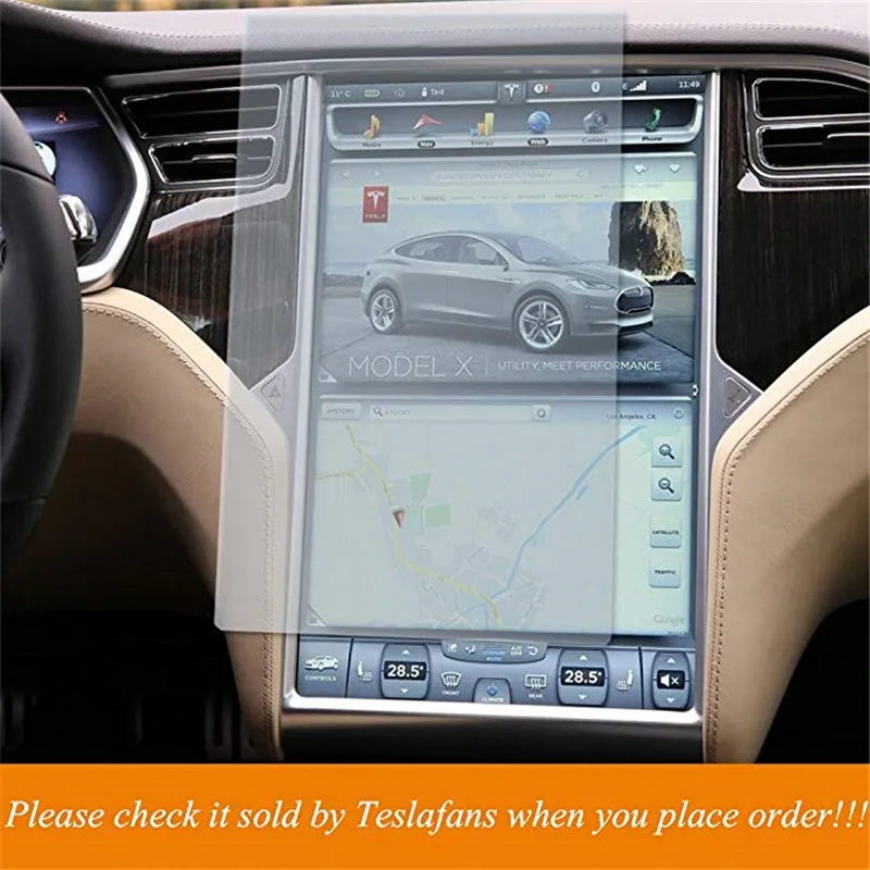 Защитная пленка для сенсорного экрана автомобильной навигации Tesla Model X S 17