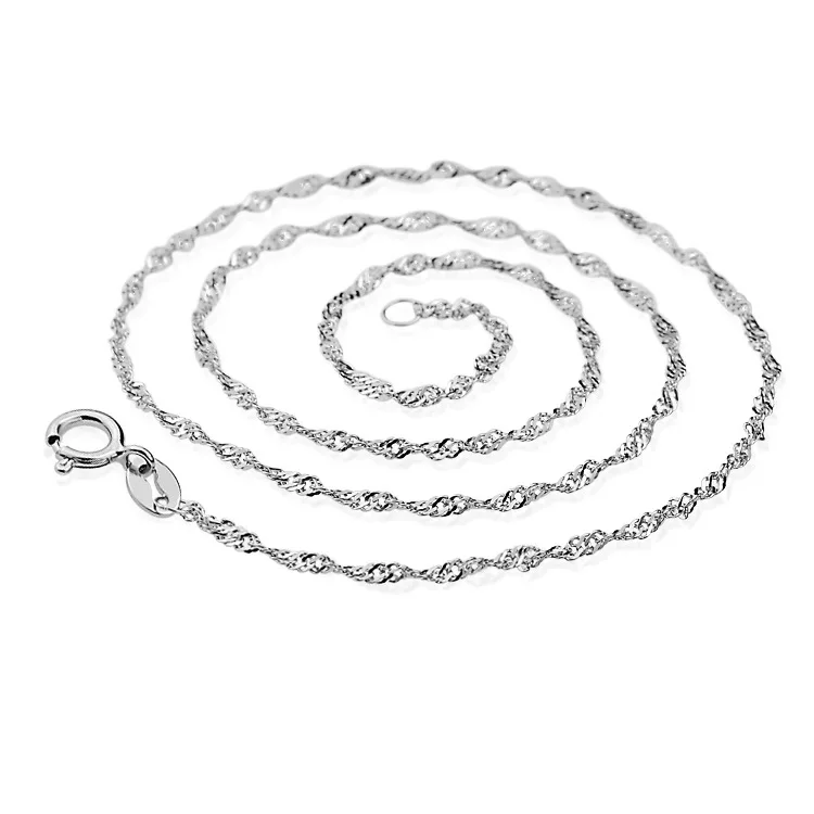 

Water Wave Chain S925 Fine Silver Korean-style Necklace Ornament Women's Choker Mainstream Fashion Versatile Pendant Necklace