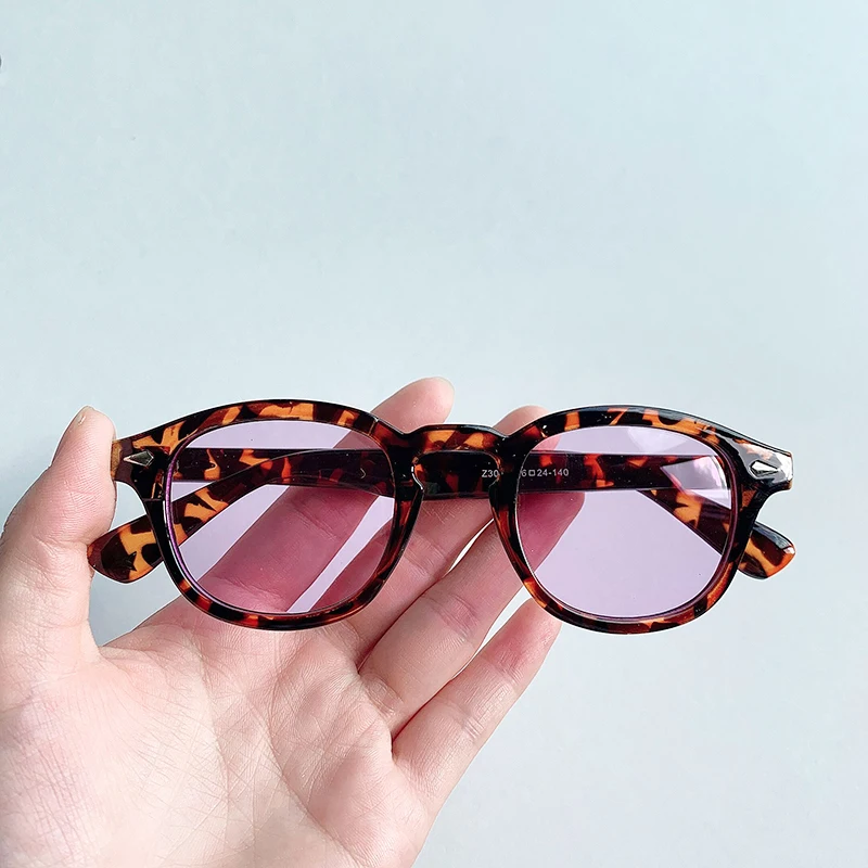 Fashion Vintage Johnny Depp Style Round Oval Sunglasses Clear